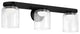 Nadine LED Vanity, 30W, Matte Black, Clear Glass