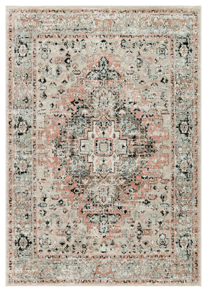 Nourison Washable Decor 9' x 12' Peach Vintage Indoor Rug