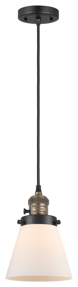 INNOVATIONS 201CSW-BAB-G61 1-Light Mini Pendant Black Antique Brass
