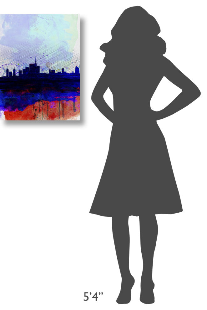 "Milan Watercolor Skyline" Fine Art Print