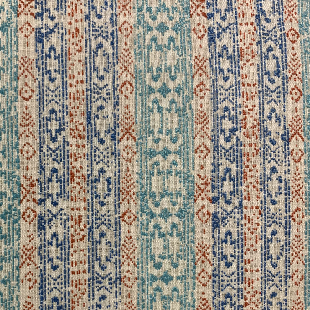 Plutus Blue Lined Stripe Luxury Throw Pillow, 18"x18"