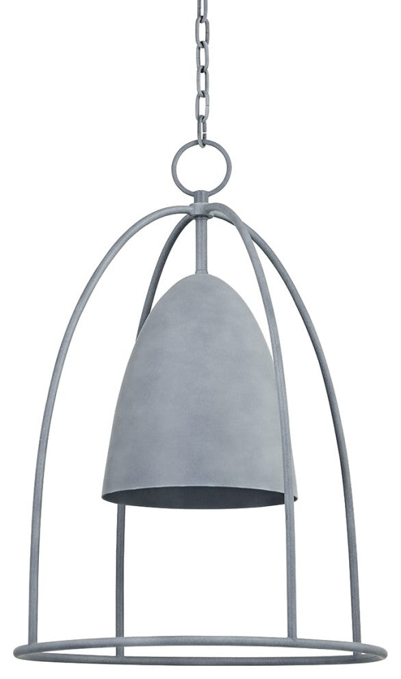 Wisteria 1 Light Large Exterior Lantern, Weathered Zinc