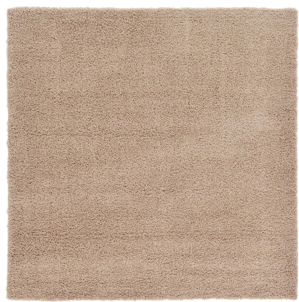 Solid/Striped Sybil 8'2" Square Khaki Area Rug