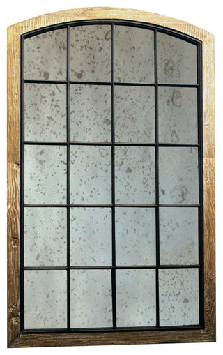 Syracuse Antique 73" High Mirror with Solid Wood Frame in Brown