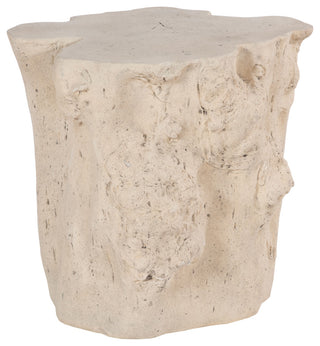 Log Side Table, Roman Stone