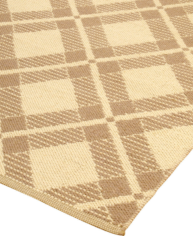 "Whimsy" Dhurrie Wool Rug, Hand Woven , Reversible, 8' X 10'