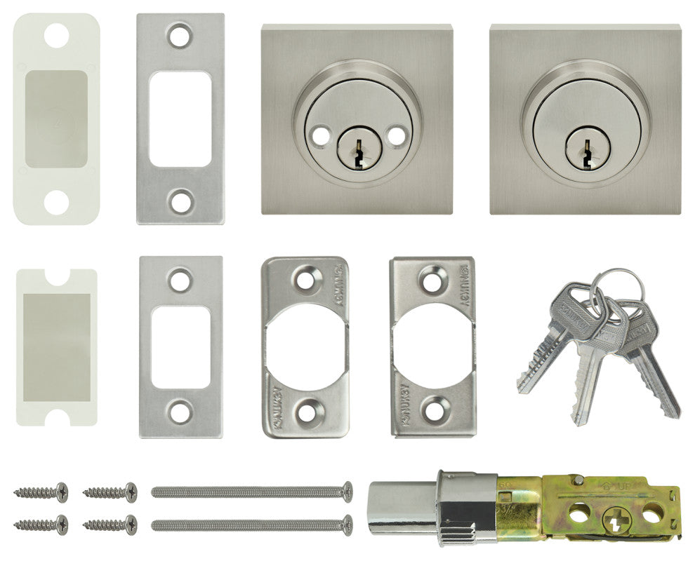 Nuk3y Hulk Deadbolt Single Cylinder, Satin Nickel, Double Cylinder