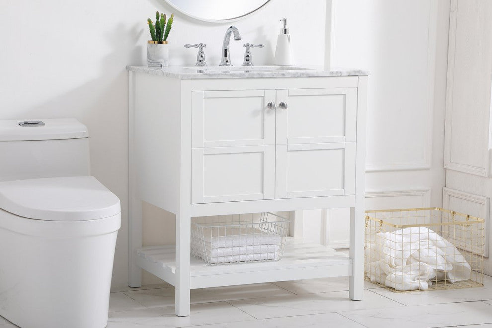Elegant VF16530WH 30"Single Bathroom Vanity, White