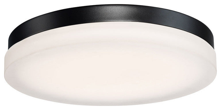 Circa 15" LED Round Flush Mount 3500K, Black
