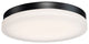 Circa 15" LED Round Flush Mount 3500K, Black