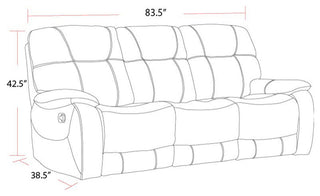 Parker Living Cooper Shadow Brown Manual Triple Reclining Sofa