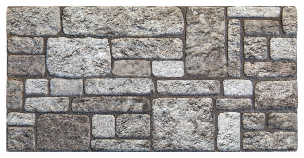 Faux Stone Brick 3D Wall Panels, Gray, Sample 10x10"