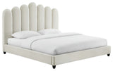 TOV Furniture Celine Cream Velvet Bed in Queen