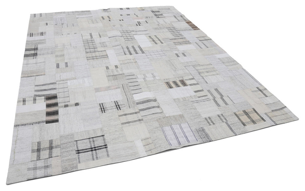 Rug N Carpet - Handmade Oriental 8' 3'' x 10' 0'' Rustic Patchwork Kilim Rug