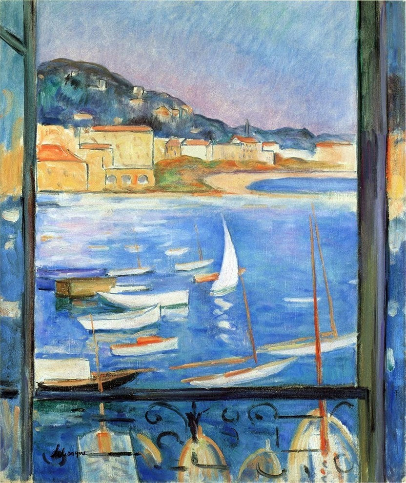 Henri Lebasque A Window Overlooking the Port, 20"x25" Wall Decal