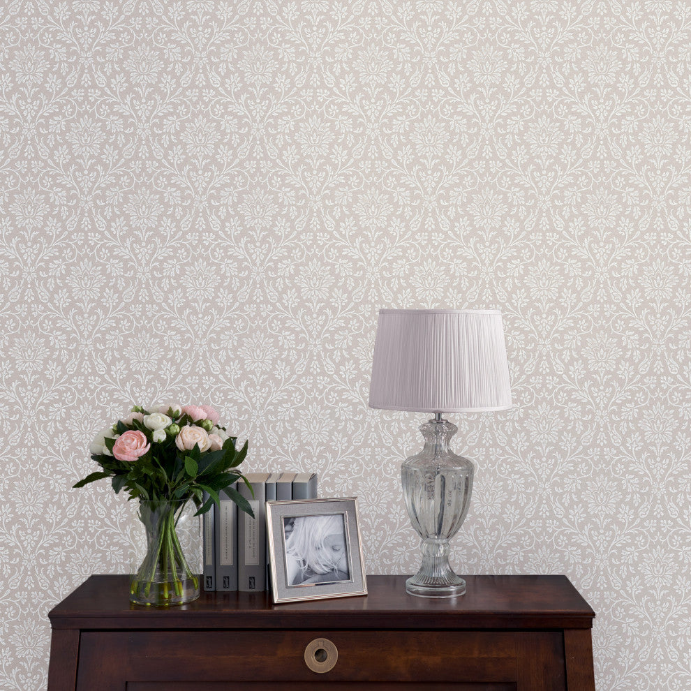 Laura Ashley Annecy Wallpaper, Dove Grey