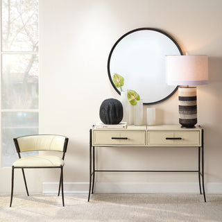 Refined Round Mirror, Black