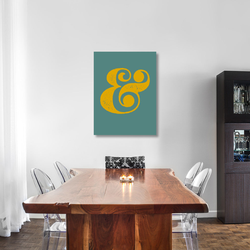 "Ampersand Poster Blue and Yellow" Fine Art Print