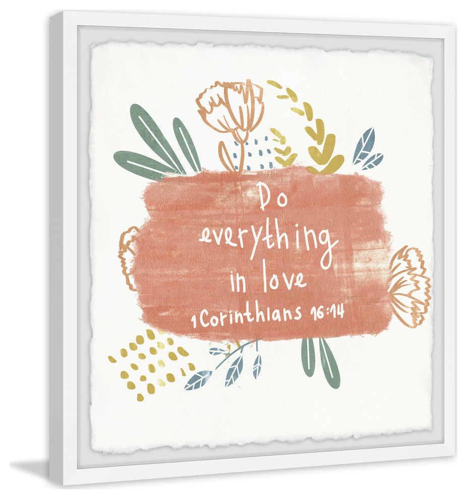"Do Everything in Love" Framed Painting Print, 32x32