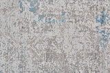 Weave & Wander Lindstra Ivory/Blue 3'1"x10' Rug