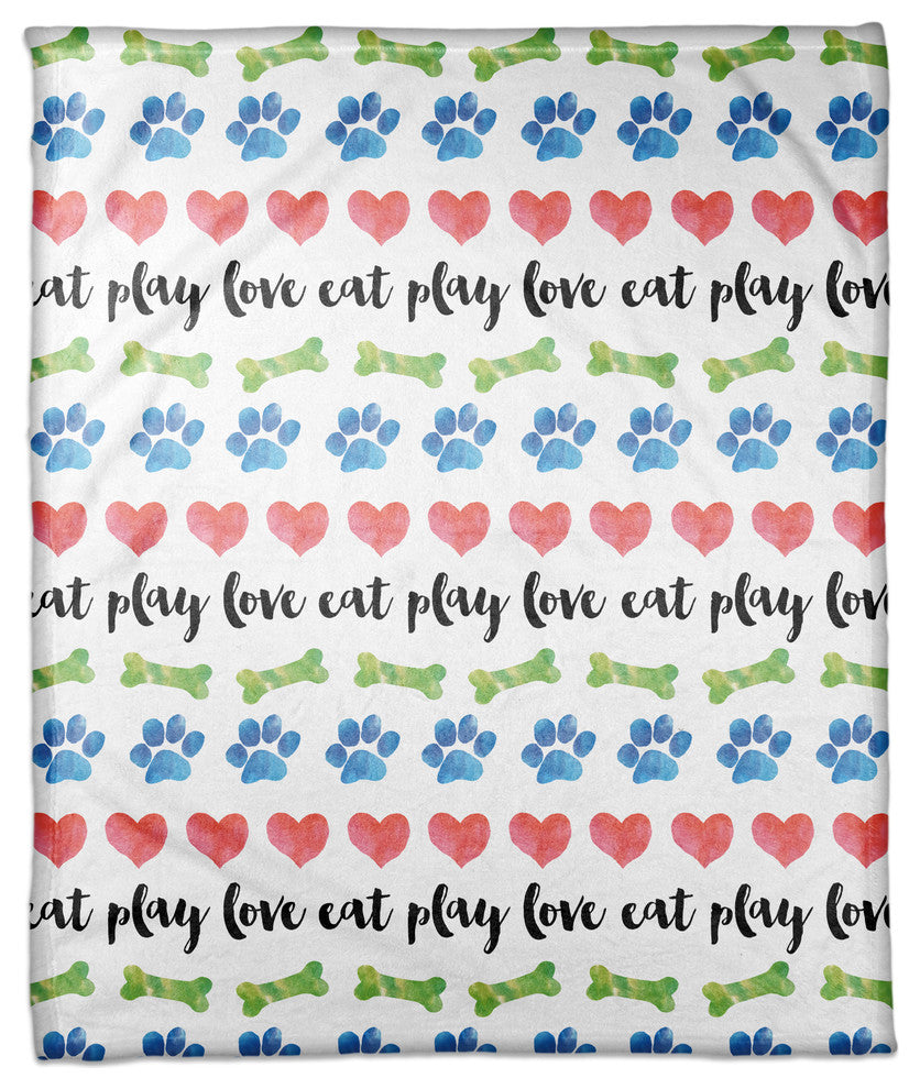 Eat Play Love 50x60 Coral Fleece Blanket