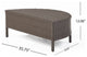Harper Outdoor Wicker Half-Round Coffee Table, Dark Brown