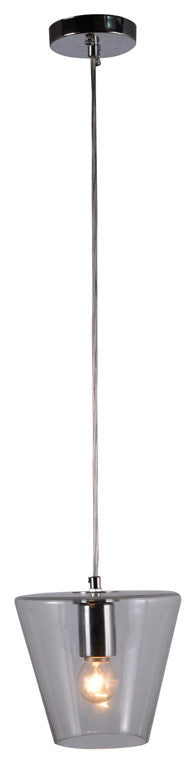 1 Light Cone Lamp Modern Pendant Lamp Clear Glass Pendant Light