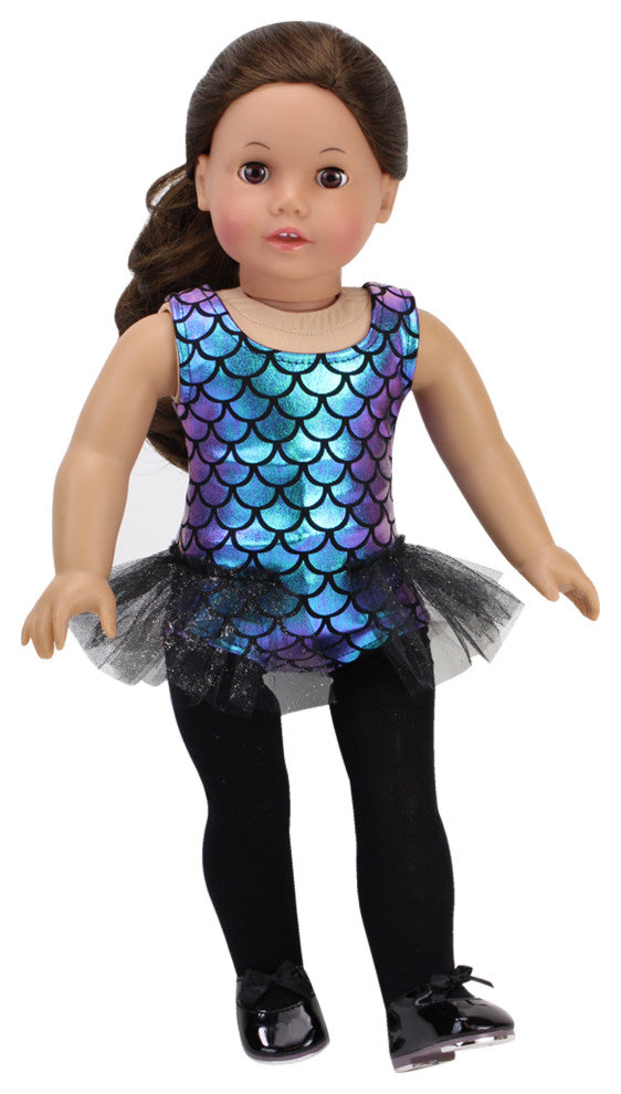 Jazz Tap Shoes for 18" Dolls, Black