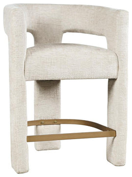 Gwen Modern Luxury Jacquard Fabric Upholstered Sculpture Counter Stool