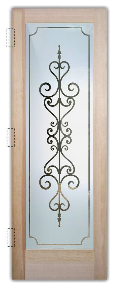 Interior Prehung Door or Interior Slab Door - Carmona - Douglas Fir (stain...