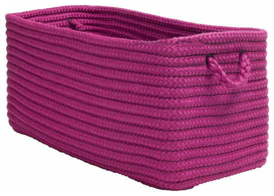 Colonial Mills Basket Modern Farmhouse Home Vibrant Pink Rectangle