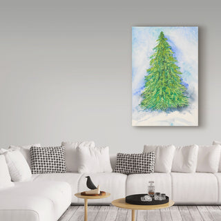 Joanne Porter 'Evergreen Tree' Canvas Art, 19"x12"