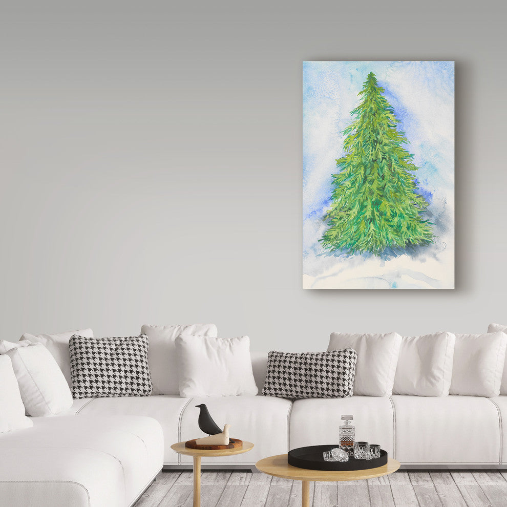 Joanne Porter 'Evergreen Tree' Canvas Art, 19"x12"