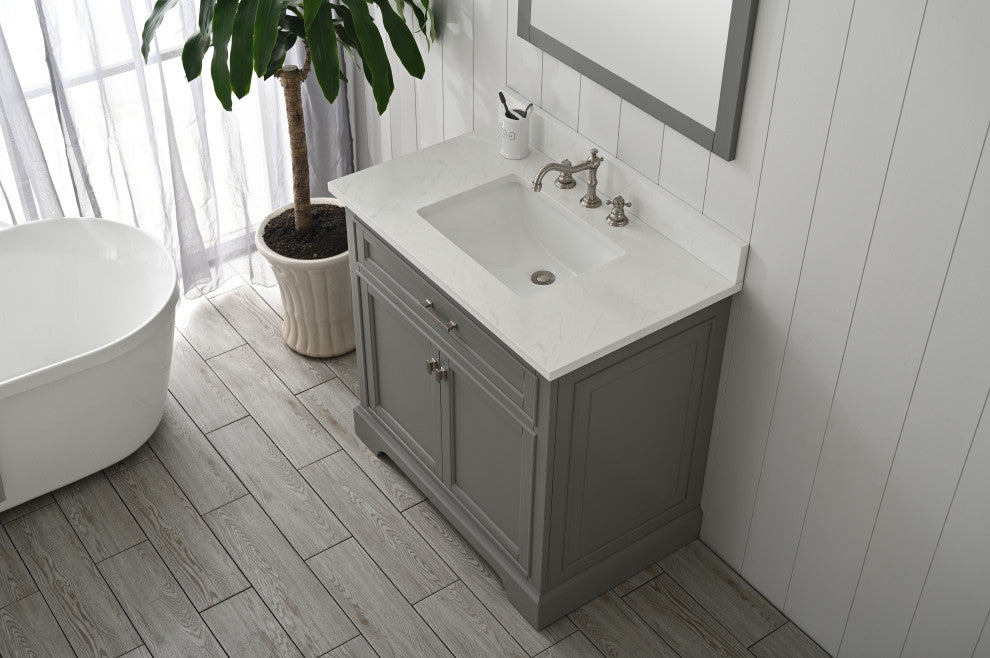 Milano Transitional Gray 36" Single Vanity