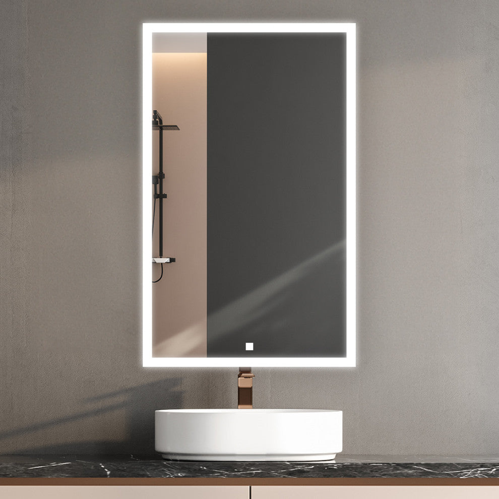Edge Royale 24" LED Medicine Cabinet Defogger 3X Adjustable Magnifying Mirror