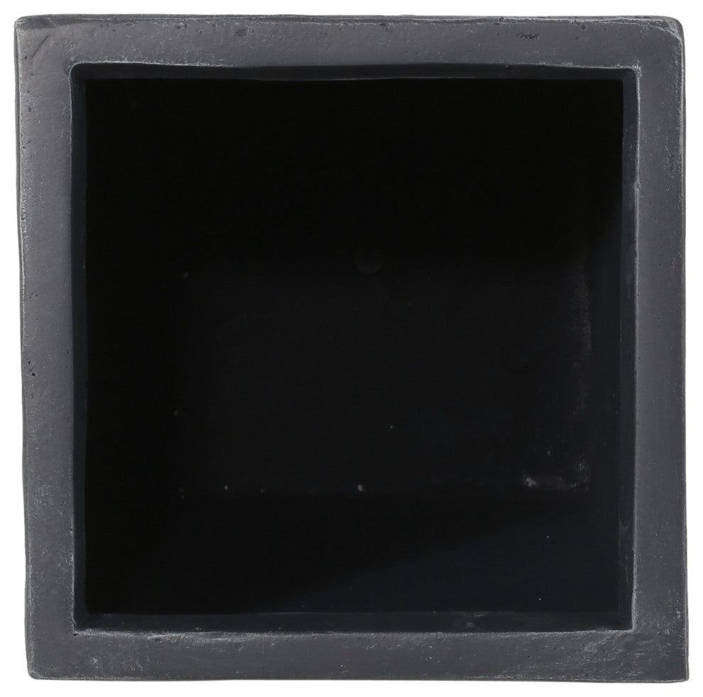 Leiman Outdoor Cast Stone Planter, Gray, 10.75Wx10.75Dx24.25H
