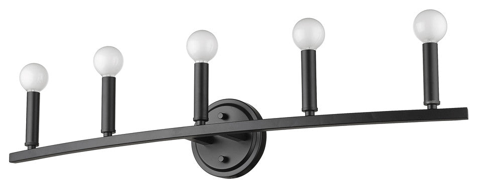 Sawyer 5-Light Matte Black Vanity