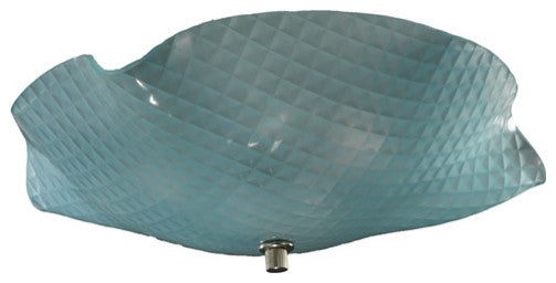 13 Wide Metro Organic Art Glass Window Pane Flushmount