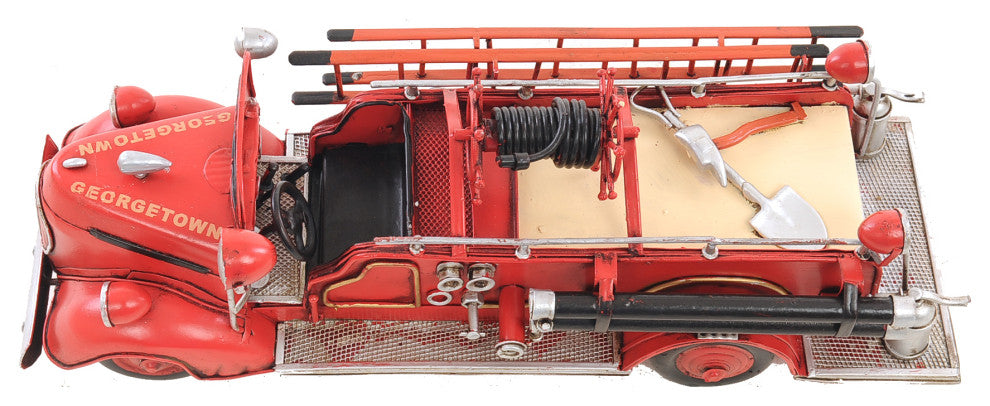 1938 Red Fire Engine Ford 1:40 Iron Vintage Model