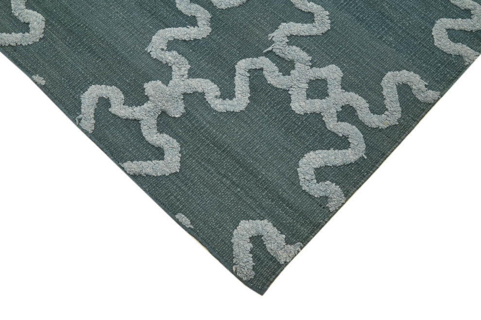 Rug N Carpet - Hand-knotted Modern Design 8' x 10' Wool Flatweave Kilim Rug