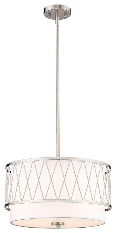 Zlite 198-17BN 3-Light Pendant, White
