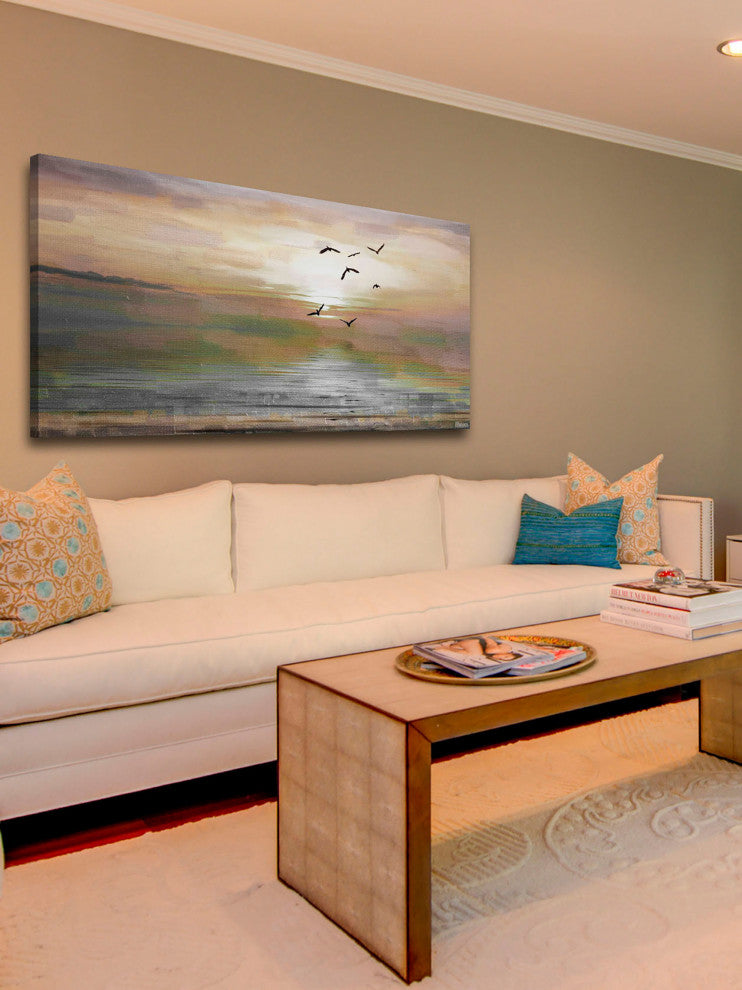 "Hyman" Painting Print on Wrapped Canvas, 36"x18"