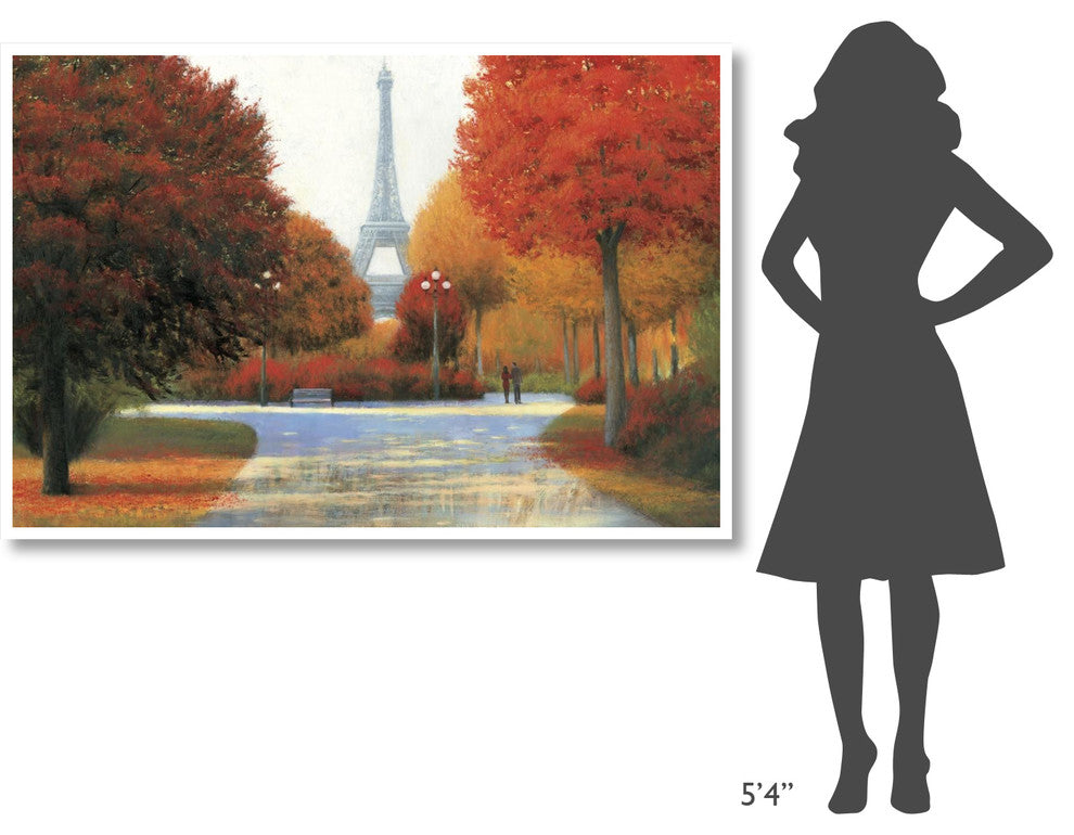 "Autumn in Paris Couple" Digital Paper Print by James Wiens, 62"x42"