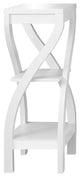 HomeRoots 11.5" x 11.5" x 32" White Finish Hollow Core Accent Table