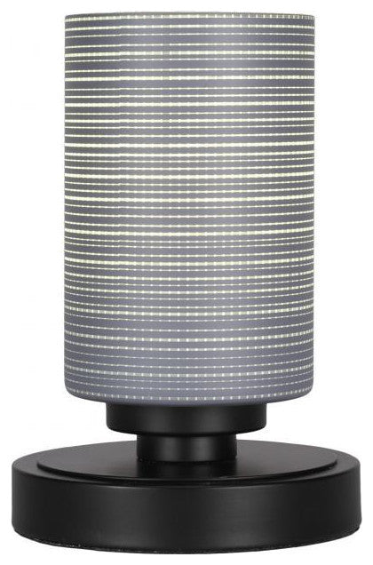 Luna 1-Light Table Lamp, Matte Black/Gray Matrix