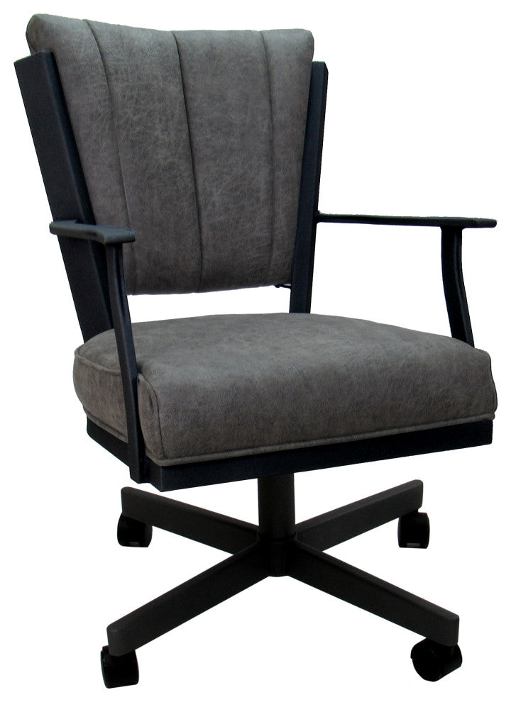 Montana Swivel Metal Dining Caster Chair Reading Base, Northwest Elk, Black
