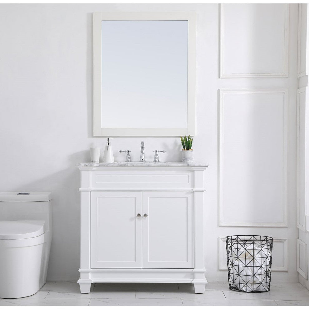 Elegant Decor Wesley Bathroom Vanity VF50036WH, White