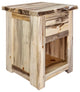 Big Sky Collection Live Edge, One Drawer Nightstand, Natural, 25"H