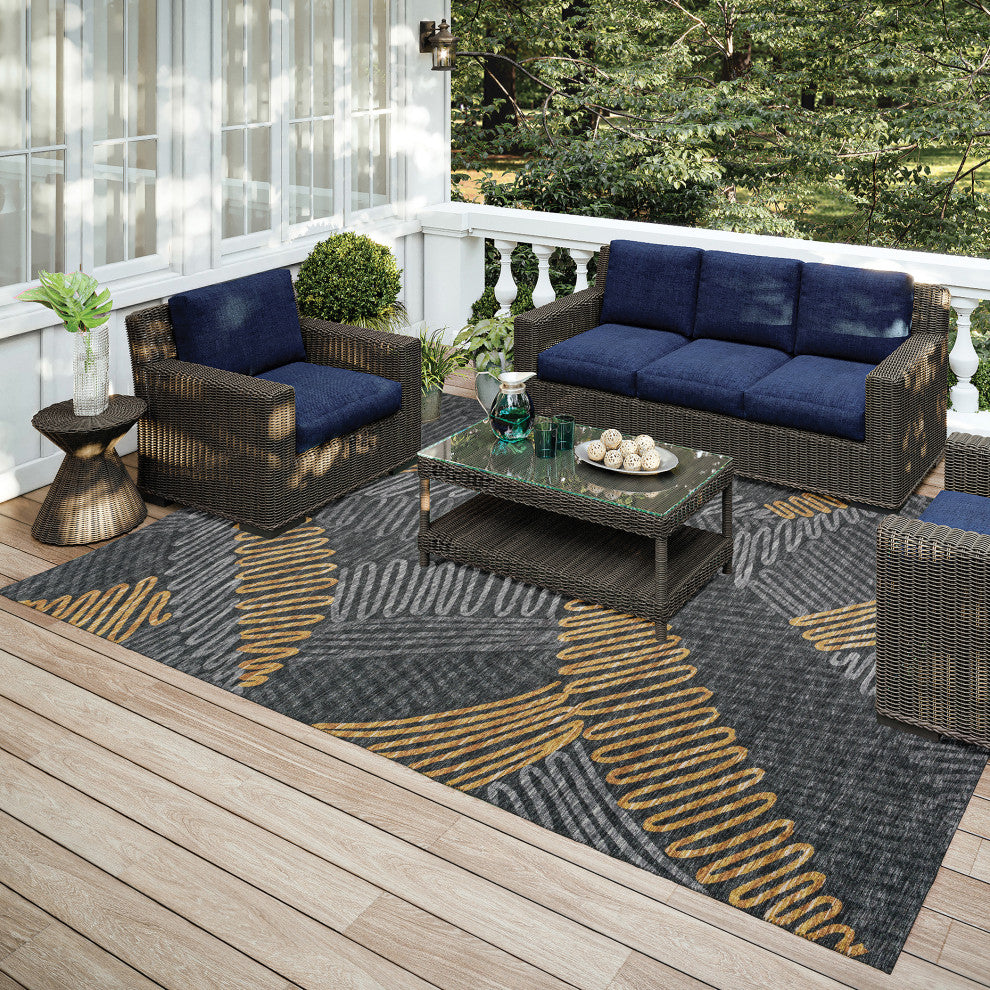 Indoor/Outdoor Sedona SN11 Shadow Machine Washable 8' x 10' Rug