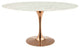Lippa 60" Oval Dining Table, Rose White